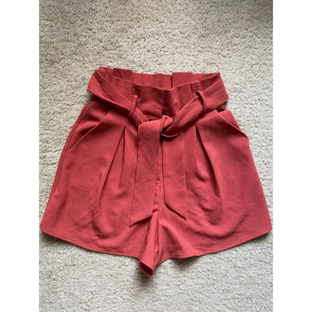 Free Press, Paper Bag Shorts, Coral Red, XS
